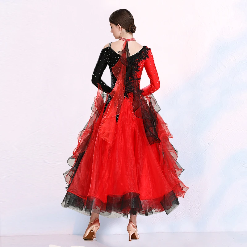 Ballroom Dance Competition Dress Custom High -end Women Modern Performance Clothes Tango Viennese Waltz  Stage Wear Costume