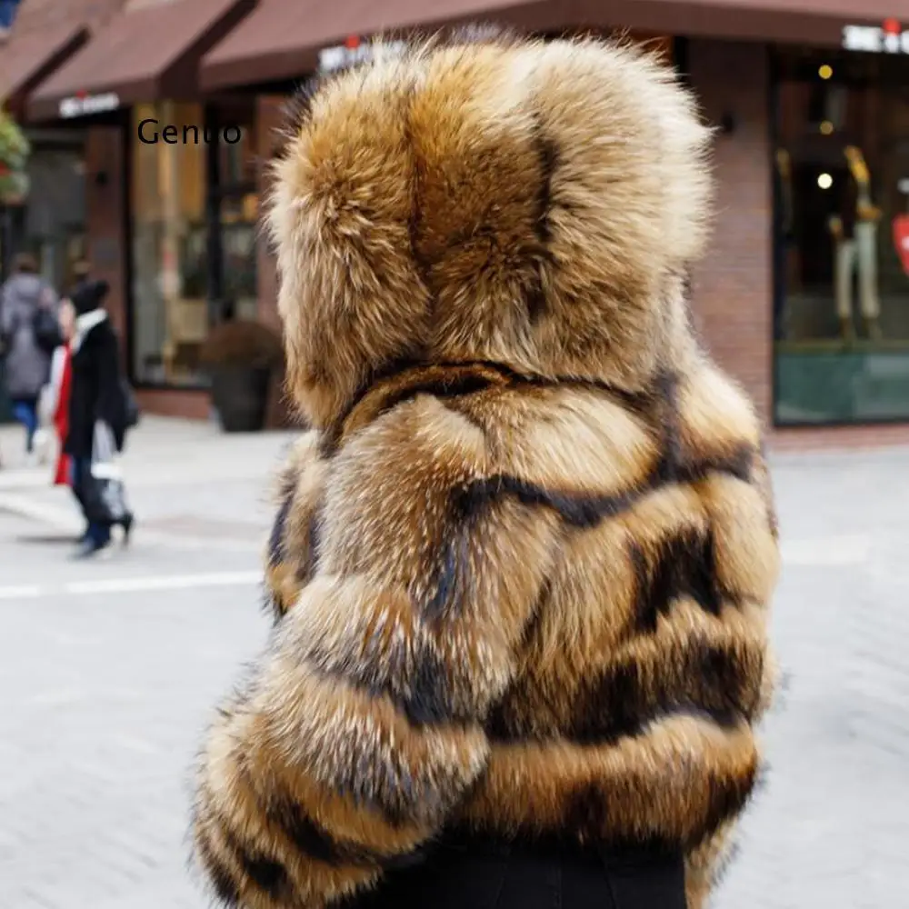 Manteau de fourrure en fausse fourrure écologique pour femme, vêtement d'hiver de haute qualité, col rond pour garder au chaud, nouveau Style