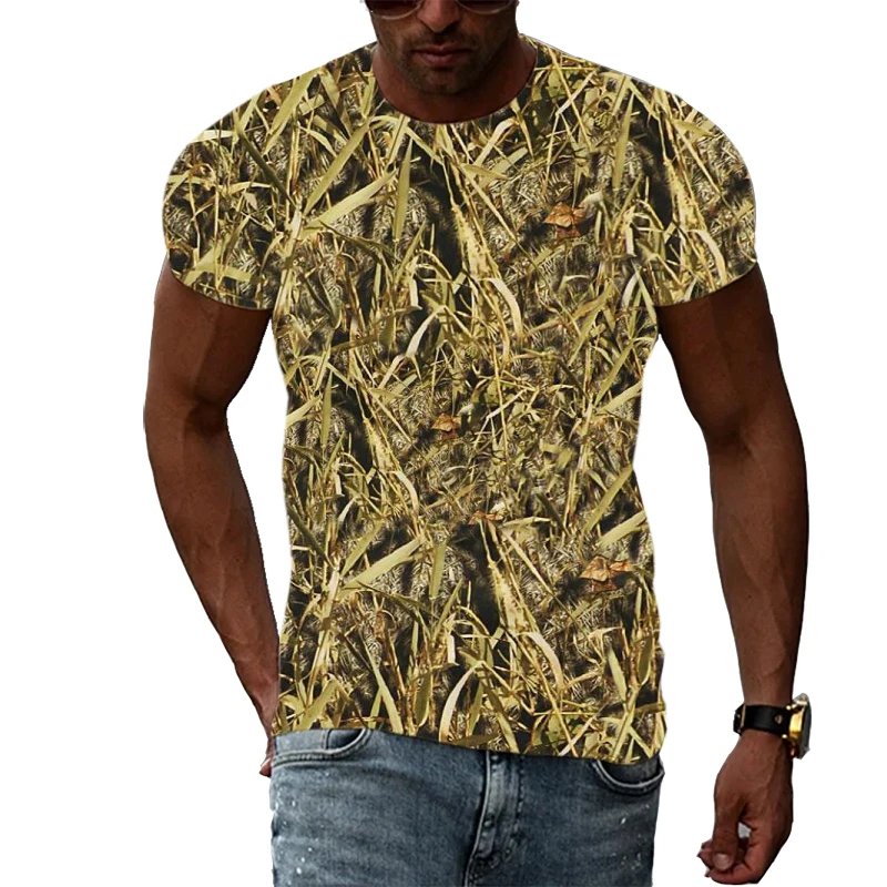 Summer Fashion Personality Camouflage T-shirt men Interesting Casual Print short sleeve t-shirts Hip Hop harajuku Trend T-shirts