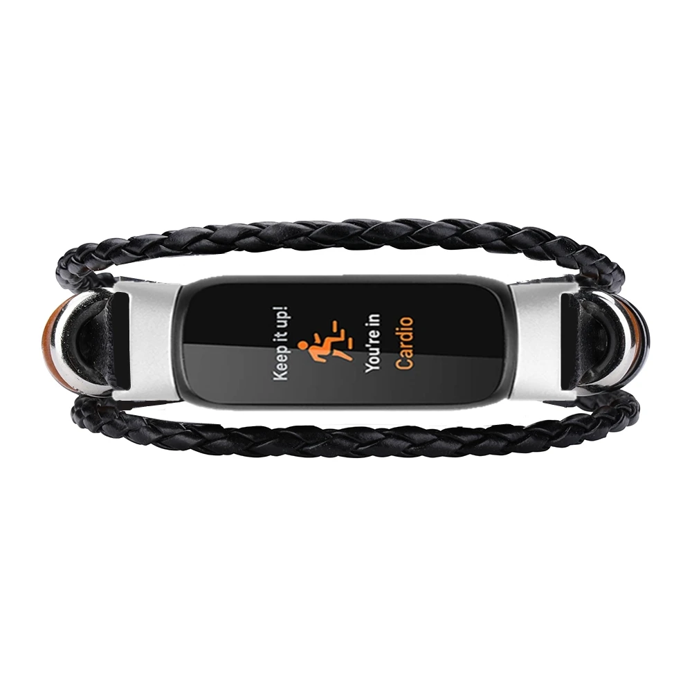 Fitbit Luxe 가죽 꼰 Smartwatch 밴드에 대 한 손목 스트랩 Fitbit Luxe 액세서리에 대 한 DIY 팔찌 벨트 교체 스트랩