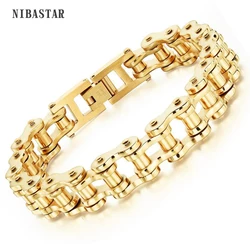 Men's Bracelets & Bangles Bike Charm Bicycle Chain 316L Stainless Steel Link Jewelry for Men Birthday Gift