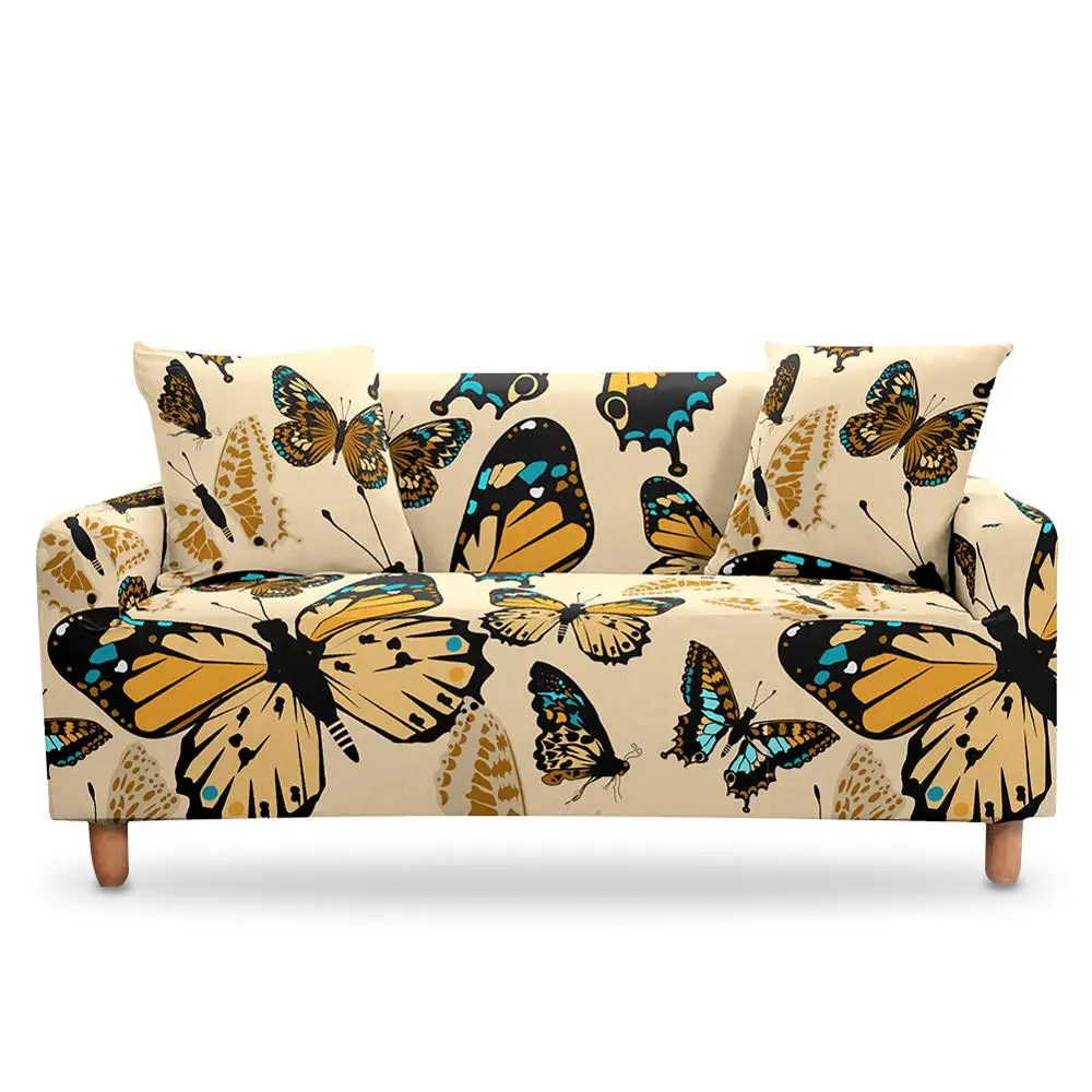 

Butterfly Sofa Cover 3D Sectional Couch Cover Elastic Stretch Armchair Slipcovers for Living Room Office Home Sofas Covers Tapiz