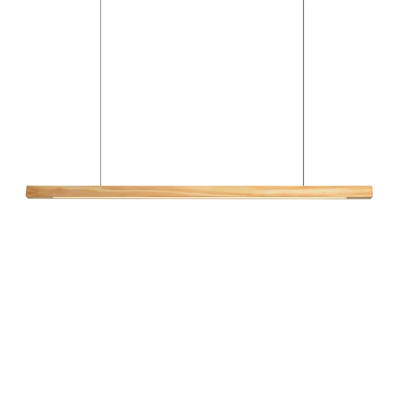 Lampa wisząca do jadalni z czarnego orzecha Nordic stół do jadalni bar office simple log długa taśma lampa wisząca