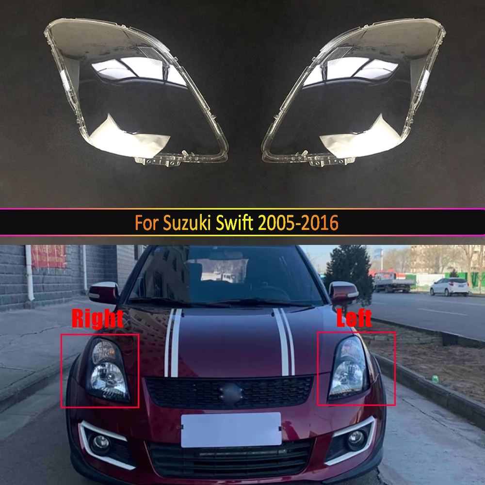 Car Headlamp Lens For Suzuki Swift 2005~2016 Headlight Cover Car Replacement Auto Shell