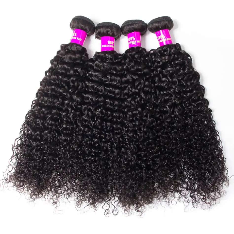 Peruvian 10A Weave Bundles Raw Curly Human Hair Bundles Kinky Curly bundles Wave Bundle Remy Ponytail Extensions 3 4 Bundles