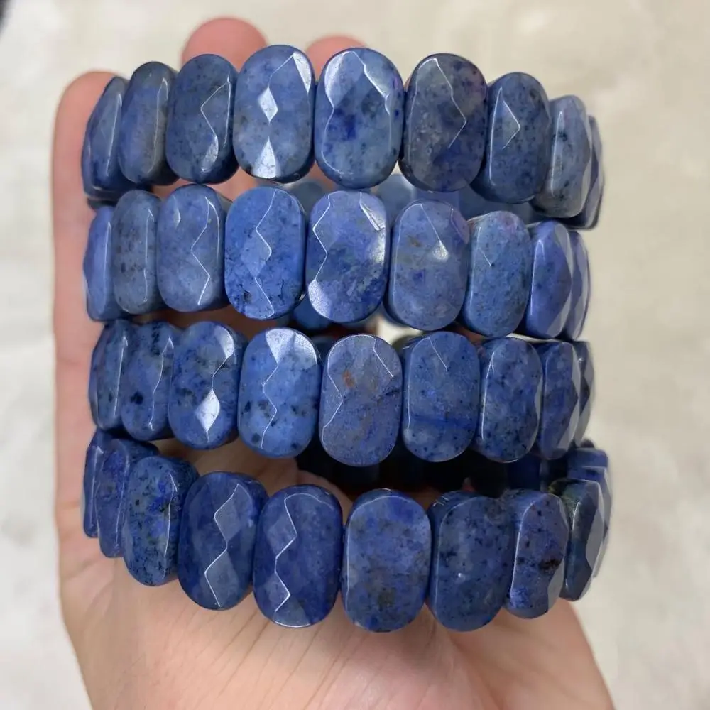 AAA grade natural dumortierite stone beads bracelet natural gemstone jewelry bangle for woman man wholesale !