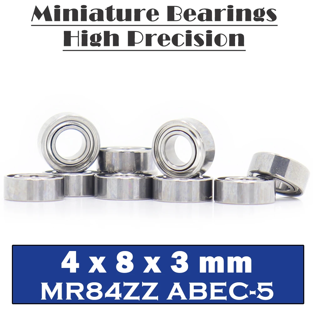 MR84ZZ Bearing ( 10 PCS ) 4*8*3 mm ABEC-5 Miniature MR84-ZZ Ball Bearings MR84 ZZ WML4008ZZ L-840ZZ