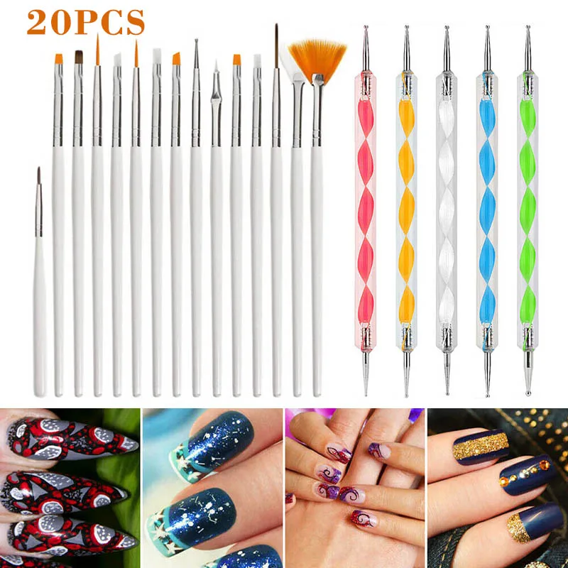 New 20pcs/set Mandala Dotting Tools Rock Painting Kits Art Pen Paint Brush