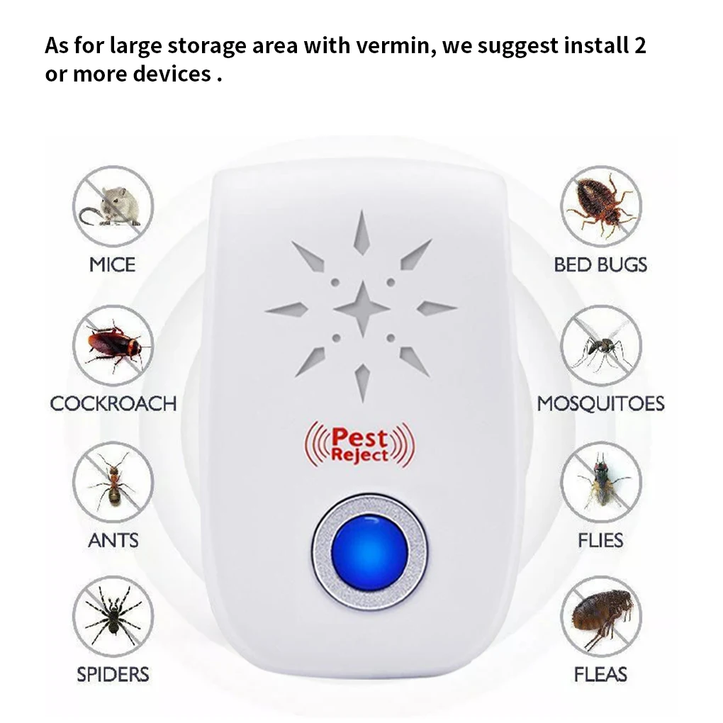 Ultrasonic Pest Repeller Electronic Mosquito Repellent Mouse Rats Spiders Cockroach Insect Killer Pest Control EU/US/UK Plug