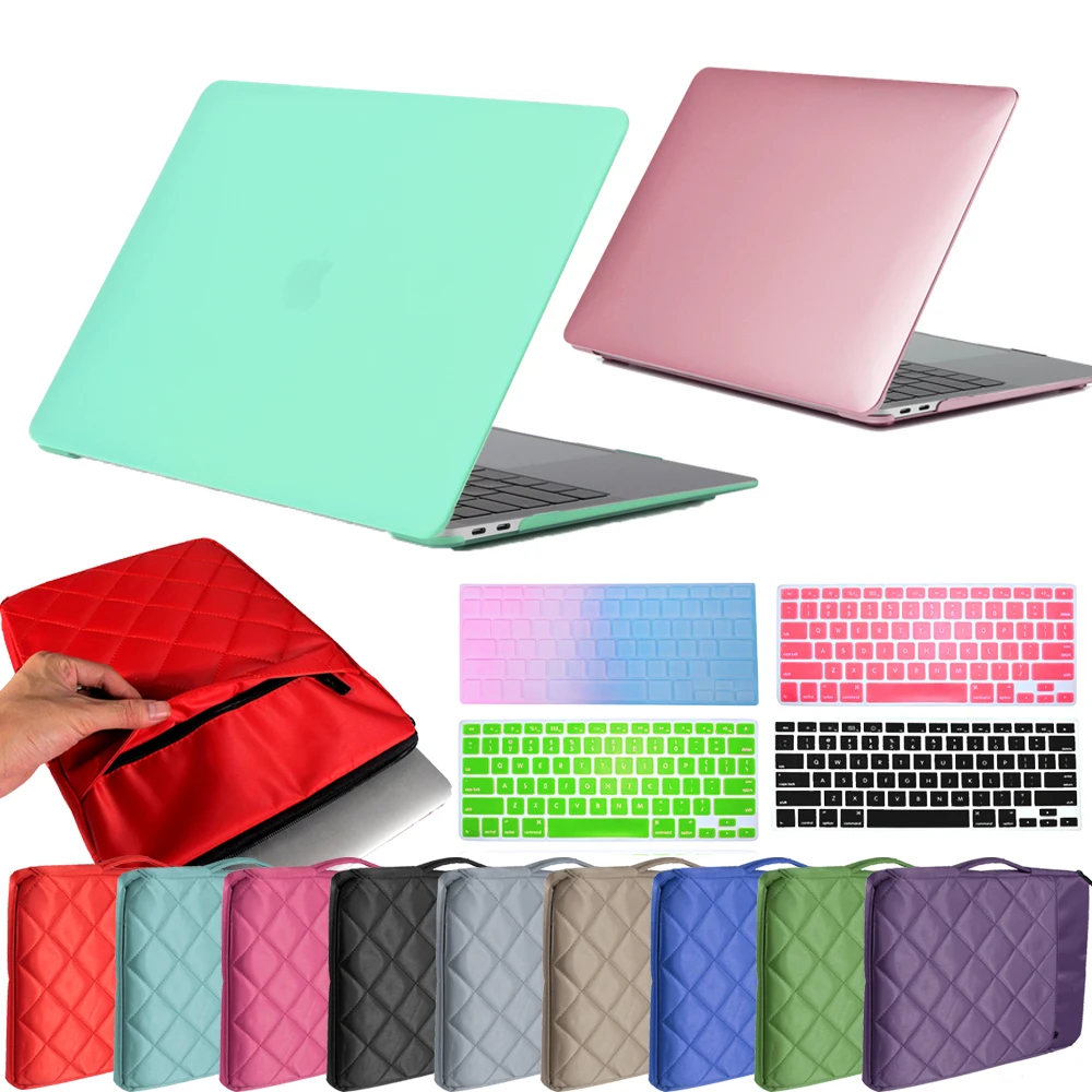 

Laptop case for Apple Macbook Air Pro Retina 11"/13"/15"/New Air 13(A1932)/12(A1534) Hard Laptop Cover Case+Checkered laptop bag