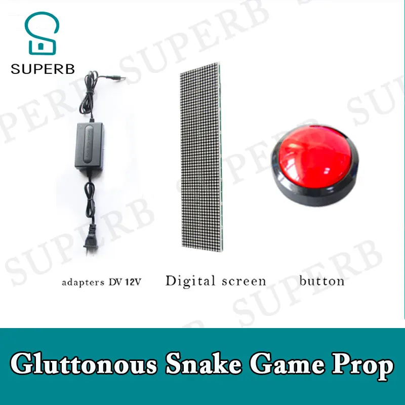 دعامة رائعة لغرفة الهروب، دعامة لعبة الأفعى اللزجة، أكل جميع الأطعمة على اللوحة لفتح دعامة لعبة الحياة الحقيقية