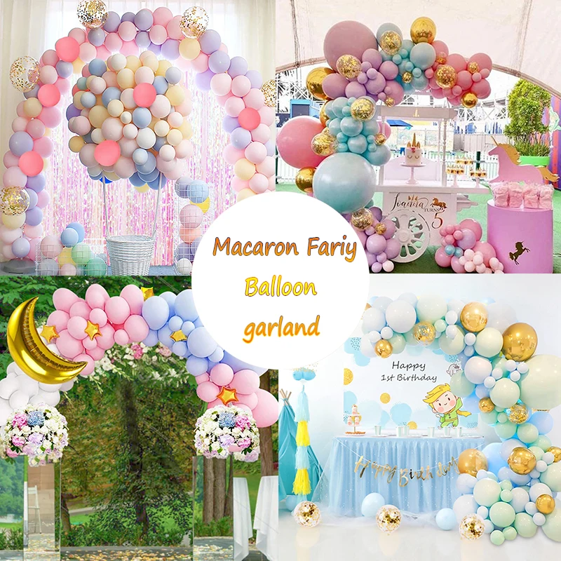 

Fairy Balloons Garland Arch Kit Macaron Candy Pastel Latex Balloons for Wedding Birthday Baby Shower Christmas Party Supplies