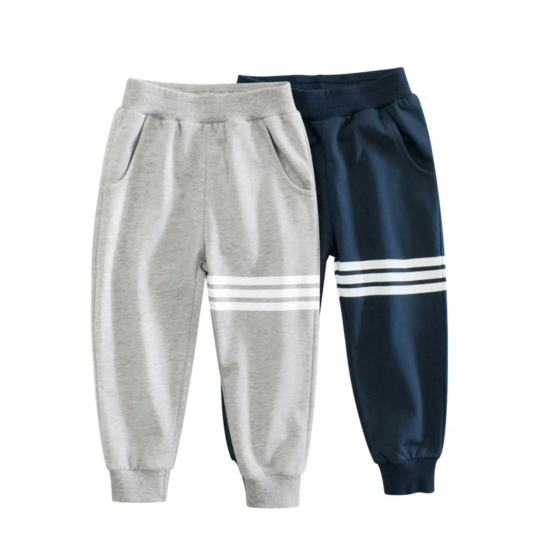 Spring Children Long Pants 100% Cotton Korean Style Boys Girls Kids Winter Fleece Sport Trousers Sweatpants
