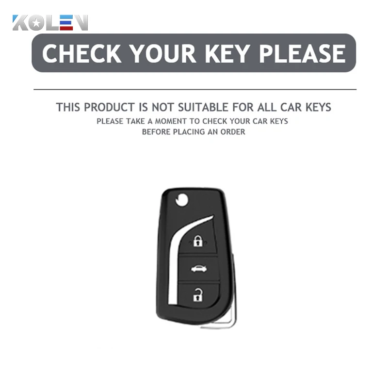 Funda de TPU con tapa para llave de coche, carcasa Fob para Toyota Hilux Corolla RAV4 Yaris Avensis Aygo Verso Scion TC Auris, accesorios