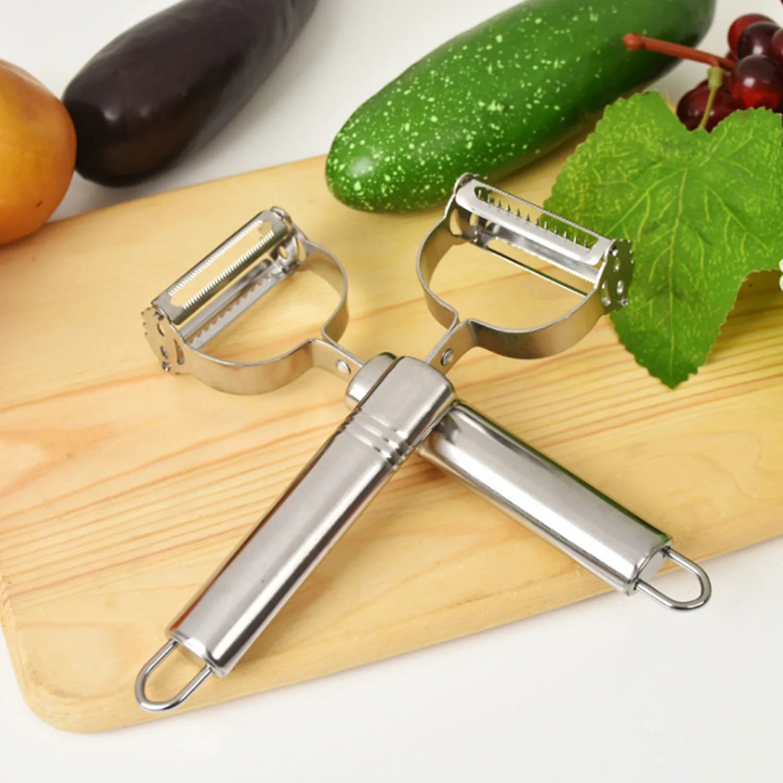 Stainless Steel Peeler Ultra-sharp Wide Rotating Blade Multifunctional Ergonomic Cutter Tool Peeling Fruits And Vegetables