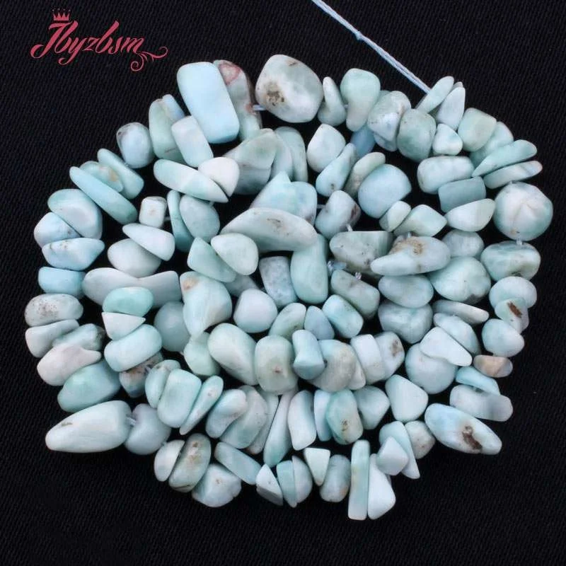 3x6-5x9mm Irregular Blue Larimar Chips Beads Natural Stone Beads For DIY Necklace Bracelets Jewelry Making 15\