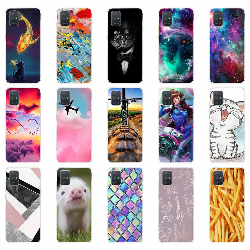 Case For Samsung Galaxy A71 Case Silicone Soft PTU Back Cover For Samsung Galaxy A71 A7 1 A 71 A715F Phone Case Funda Capa shell