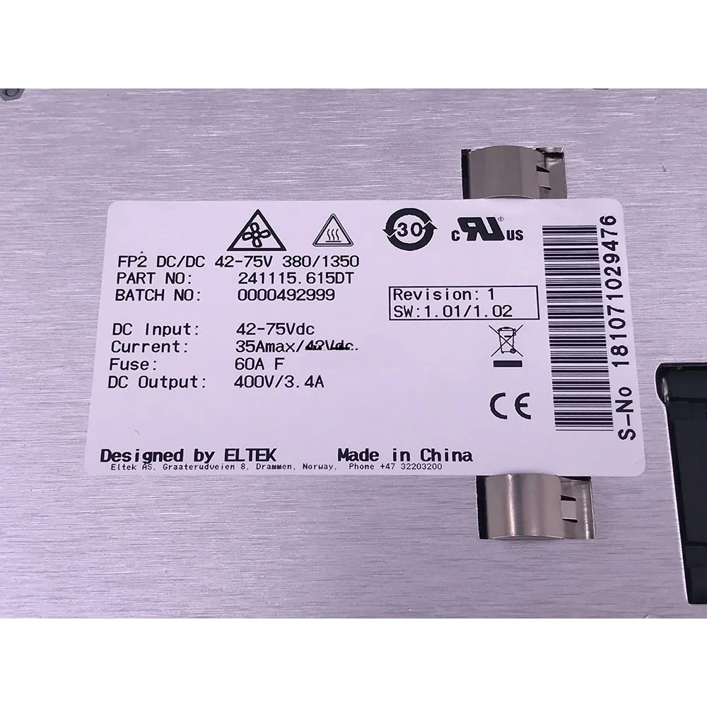 For Eltek Power Supply Module 100% Tested Before Ship ment FP2 DC/DC 42-75V 380/1350 400V/3.4A 241115.615DT