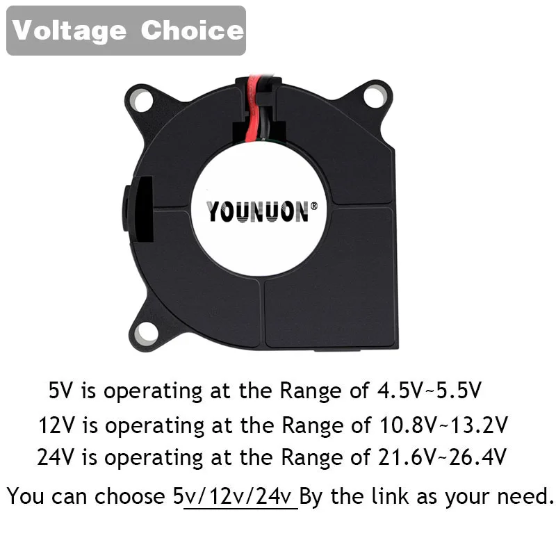 Вентилятор для 3D-принтера, 2 шт., 40 мм, 4020 турбонагнетатель, 24 В, 12 В, 5 В, вентилятор охлаждения с шарикоподшипником 40 мм x 40 мм x 20 мм