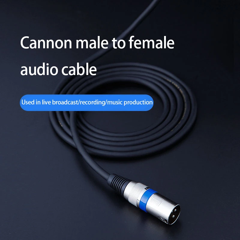 HUALIWEN  XLR Cable Male To Female M/F 3Pin OFC Audio Cable Foil+Braided Shielded For Microphone Mixer Amplifier