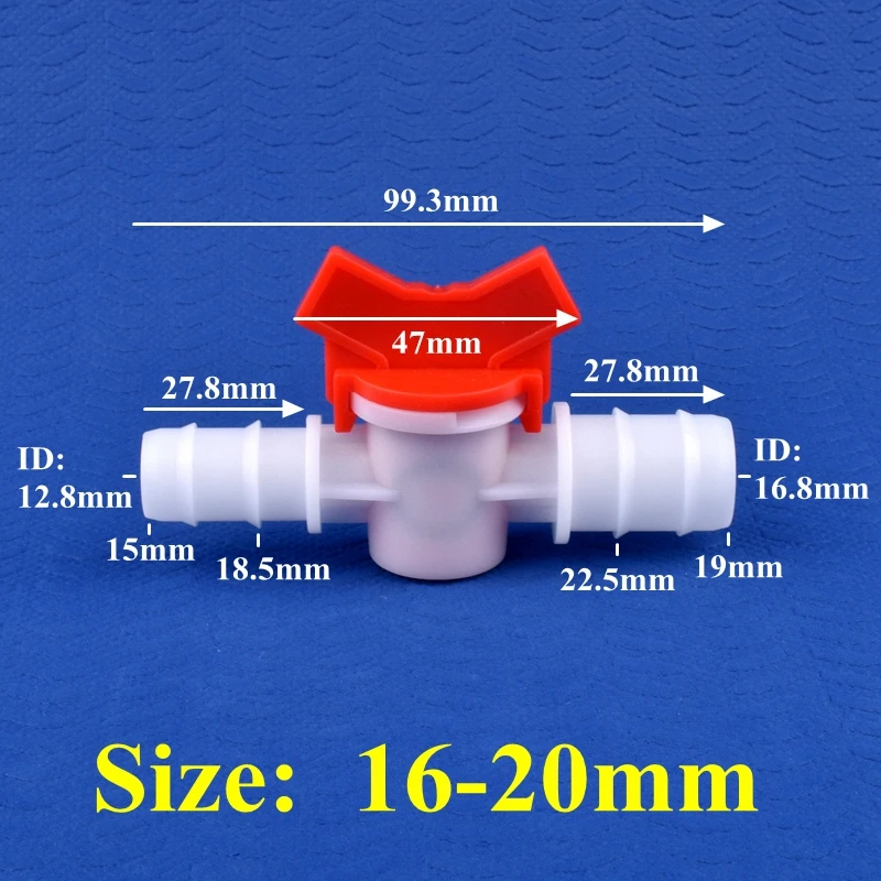 1~50pcs 16-20mm 20-25mm Reducing Dia POM Ball Valve Micro Drip Irrigation Hose Pagoda Joint Aquarium Fish Tank Water Pipe Valve