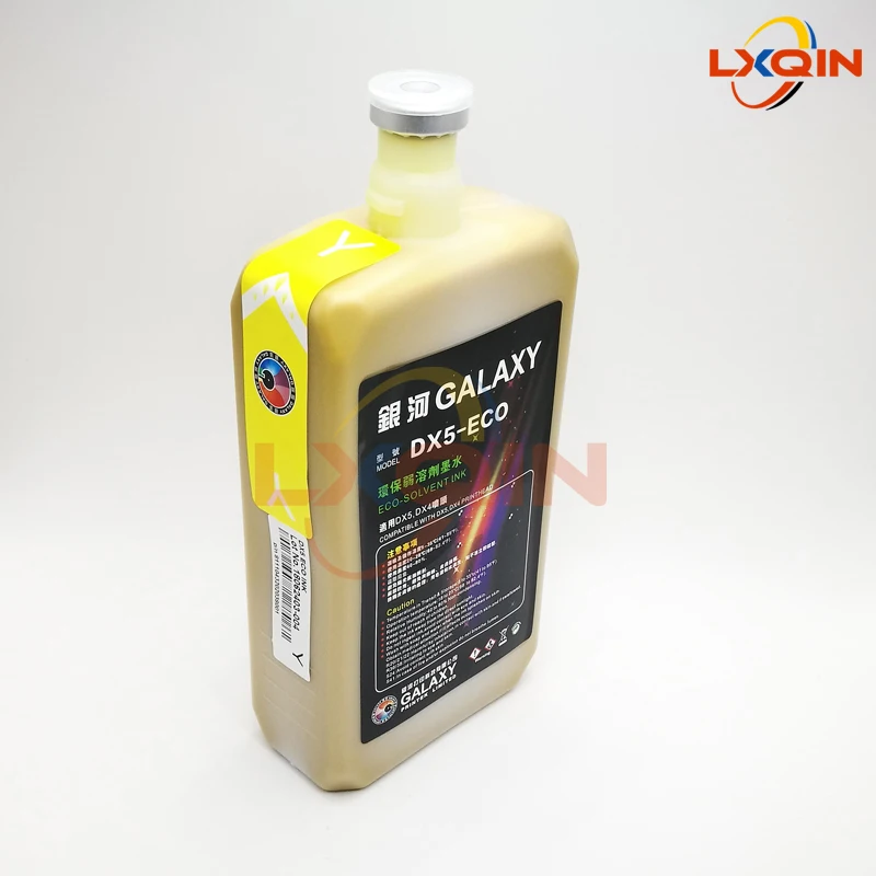 LXQIN 1000ml Galaxy DX5 Eco Solvent Ink for Epson XP600/DX5/DX7/I3200 for Xuli Human Liyu Myjet Chinese Large Format Printer