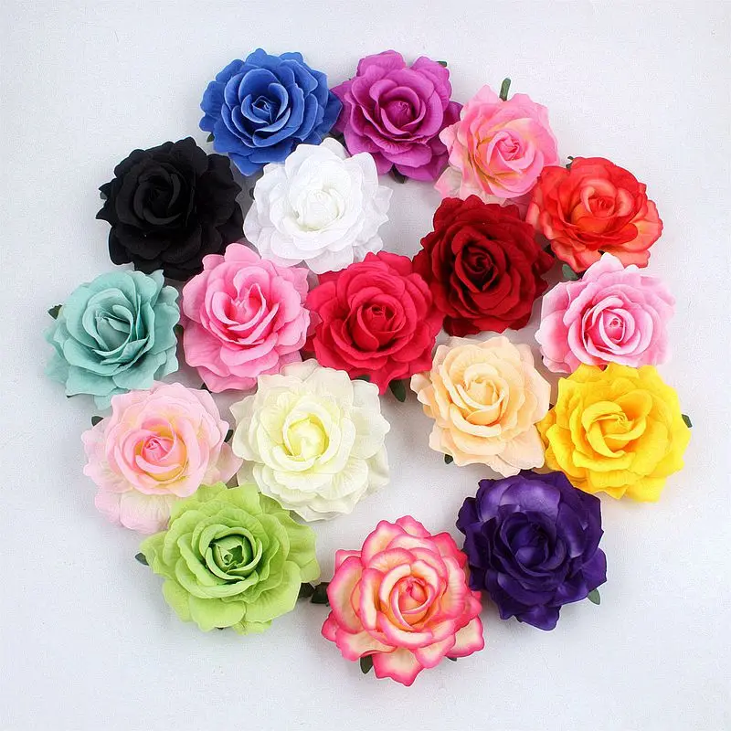 

Artificial Silk Rose Flower Head, Fake DIY Wreath, Scrapbook Accessories, Wedding, Home Decoration, New, 5Pcs