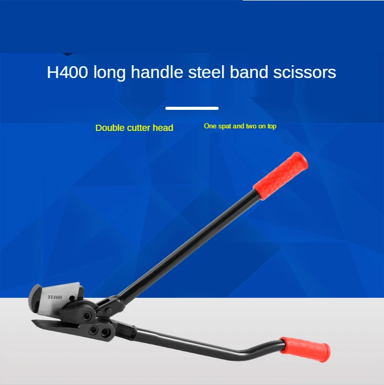 H400 Dài Tay Cầm Thép Không Gỉ Kéo Tín Đóng Gói Ban Nhạc Kéo Không Gỉ Kéo Tín Mở Bao Bì Kéo 24 Inch