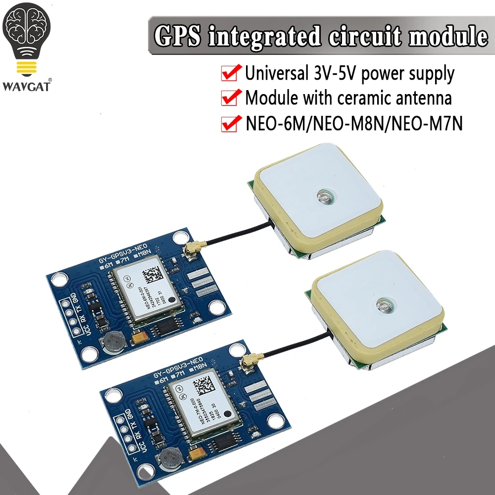 WAVGAT APM2.5 NEO-6M NEO-M8N NEO-M7N-0-000 moduł GPS GYGPSV1-8M 3-5V GYGPSV5-NEO dla Pixhawk APM