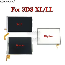 3DS XL LL 상단 및 하단 LCD 디스플레이 화면용 터치 스크린 패널 디지타이저 유리 교체