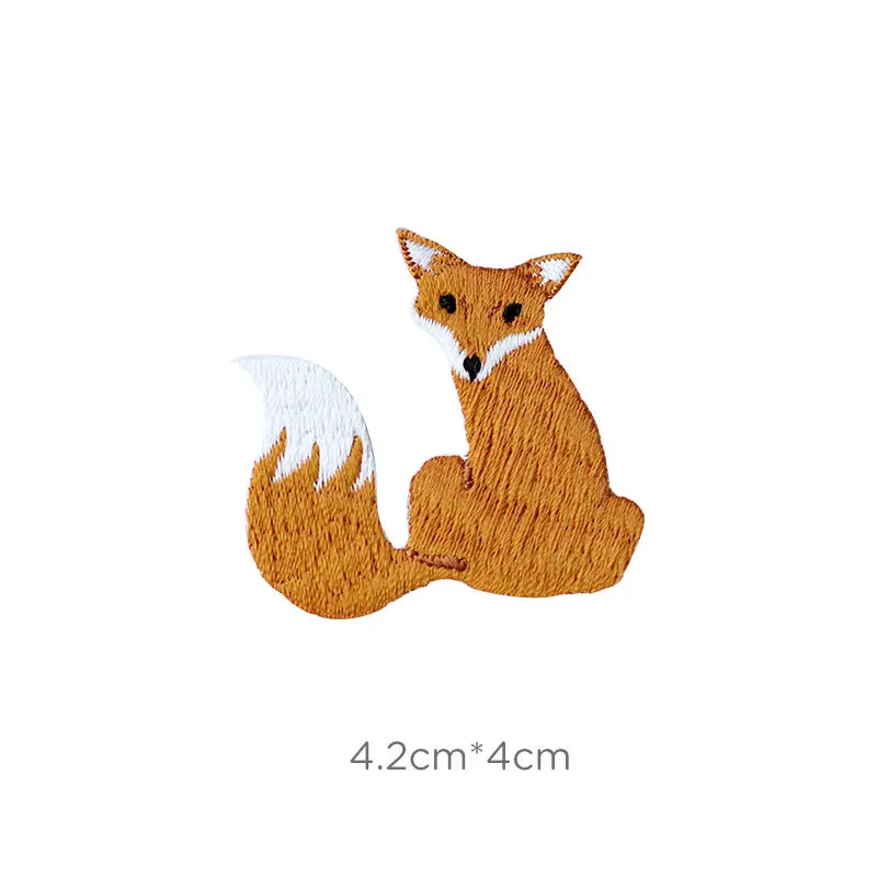 Orange Cartoon Little Fox Dress Patch Shoes and Hats Decorative Fashion Ironing Cloth Stickers iron patches for clothing