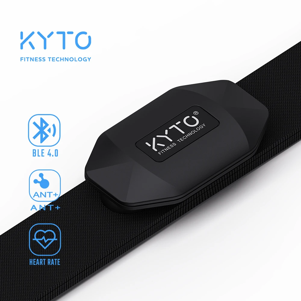 KYTO Heart Rate Monitor Chest Strap Bluetooth 4.0 ANT Fitness Sensor Compatible with Belt Wahoo Polar Garmin