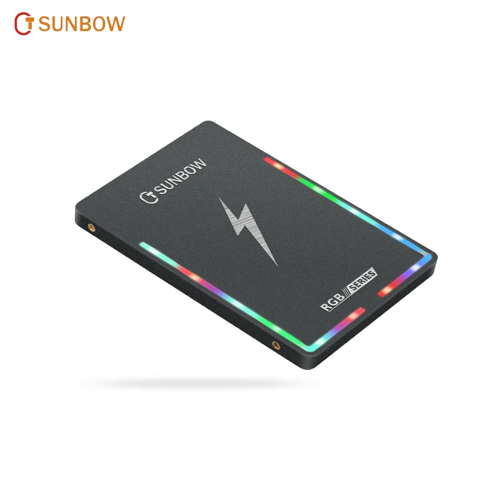 TCSUNBOW 2.5'' RGB SSD SATA3 120GB 240GB 480GB 1TB Solid State Drive Lighting HDD For service Laptop