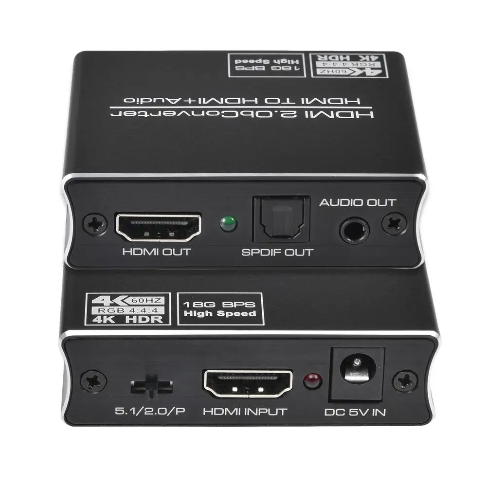 Adaptador de áudio hdmi 1080, 4k/30hz, 3.5 p, 2.0mm + spdif, conversor para ps5, 4 pc, laptop, reprodutor hd