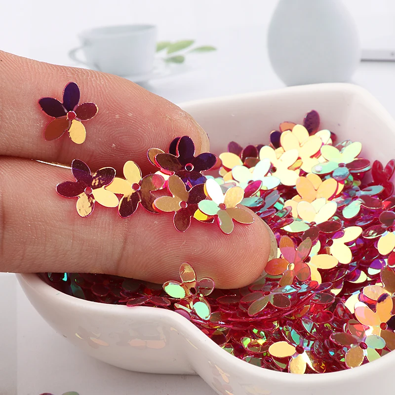 iSequins 288pcs/lot 10mm Cup Five Fingers Flowers Sequins Paillettes Craft For Sewing Wedding Craft Women Garments Accessories