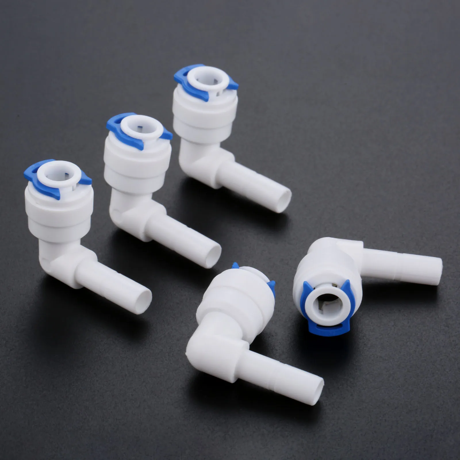 5Pcs Plastic Reverse Osmosis RO Water Elbow Pipe Fittings 1/4\