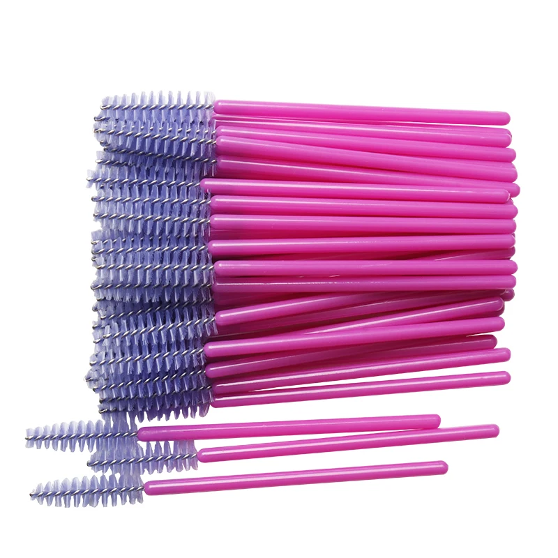 50 Stück Einweg-Nylon-Mascara-Applikatoren Wimpernbürsten für Wimpernverlängerung Damen Make-up Pinsel Werkzeuge – Detail 12