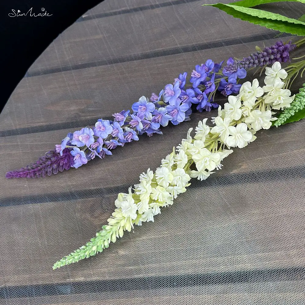 SunMade Ins Delicate Lavender Branch Silk Artificial Flowers Home Wedding Decor Flower Arrangement Supplies Flores Artificales