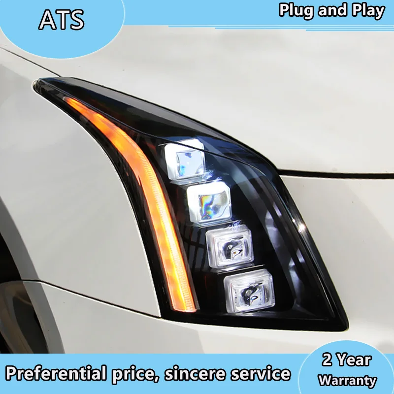 

Car Style LED headlights for Cadillac ATS 14-18 for ATS head lamp all LED DRL Lens Double Beam H7 HID Xenon bi xenon lens