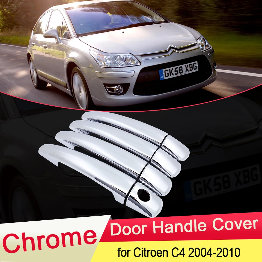 

for Citroen C4 Pallas Triomphe Quatre 2004 2005 2006 2007 2008 2009 2010 Chrome Door Handle Cover Car Set Styling Accessories