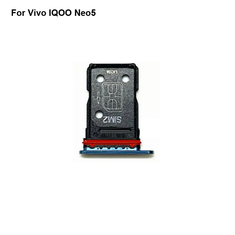 

2PCS For Vivo IQOO Neo5 New Tested Sim Card Holder Tray Card Slot For Vivo IQOO Neo 5 Sim Card Holder Replacement iQ OO Neo 5