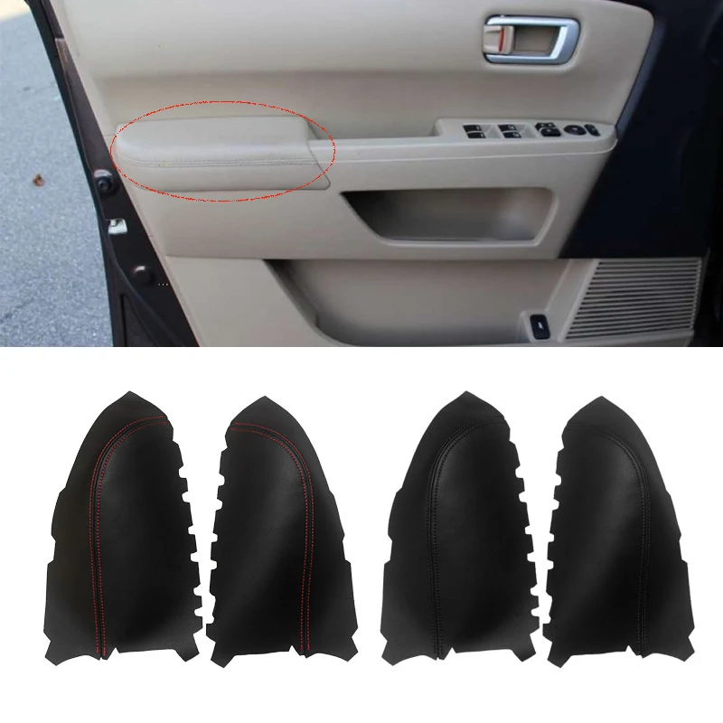 

Soft Leather Door Panel Cover For Honda Pilot 2009 2010 2011 2012 2013 2pcs Car Door Armrest Panel Skin Cover Sticker Trim