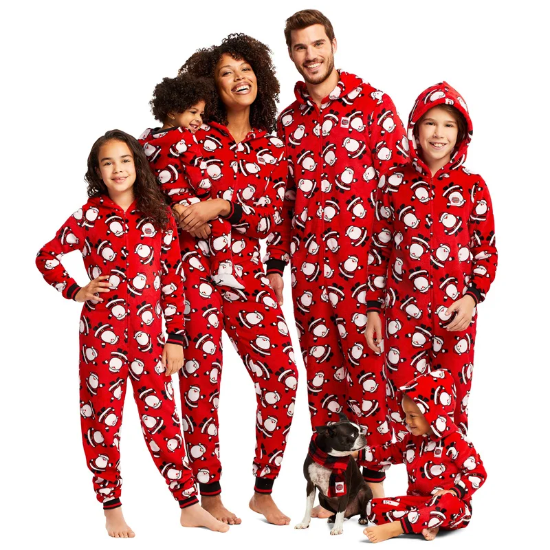 Blotona Christmas Family Matching Clothing Xmas Party Club Pajamas set Women Men Kid Sleepwear Romper Homewear PJ Set