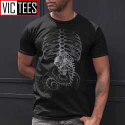 Men's Alien vs Predator Tees Alien Bone Covenant Bone T Shirt Human Body Embryo X-Ray T-Shirt Cotton Plus Size