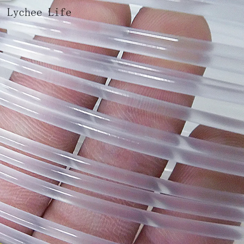 Lychee Life 5Yards Round Plastic Boning Corset Bone Diy Nylon Bra Underwires Bone Handmade Sewing Accessories Home Decoration