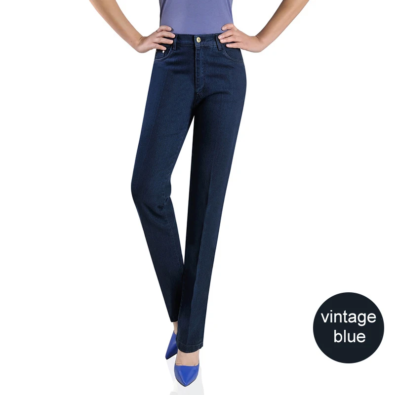 Vintage hoge taille jeans dames herfst herfst rechte lange denim broek dames 2020 plus size moeder zwart blauwe jeans broek broek