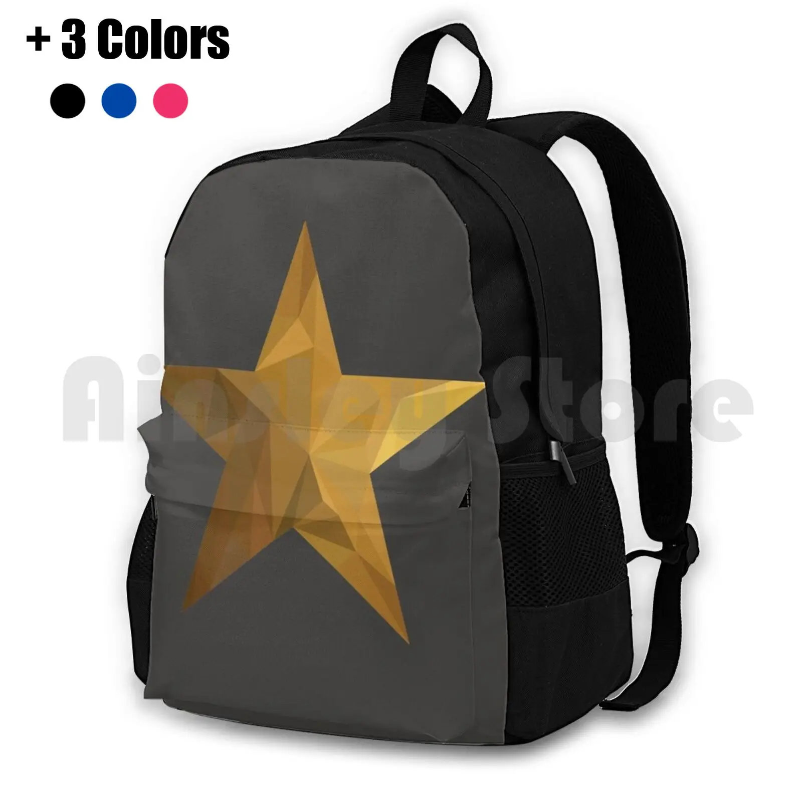 Full Star Outdoor Hiking Backpack Waterproof Camping Travel Alexander Musical Jefferson Star Gold Colors Full Star Aaron Burr