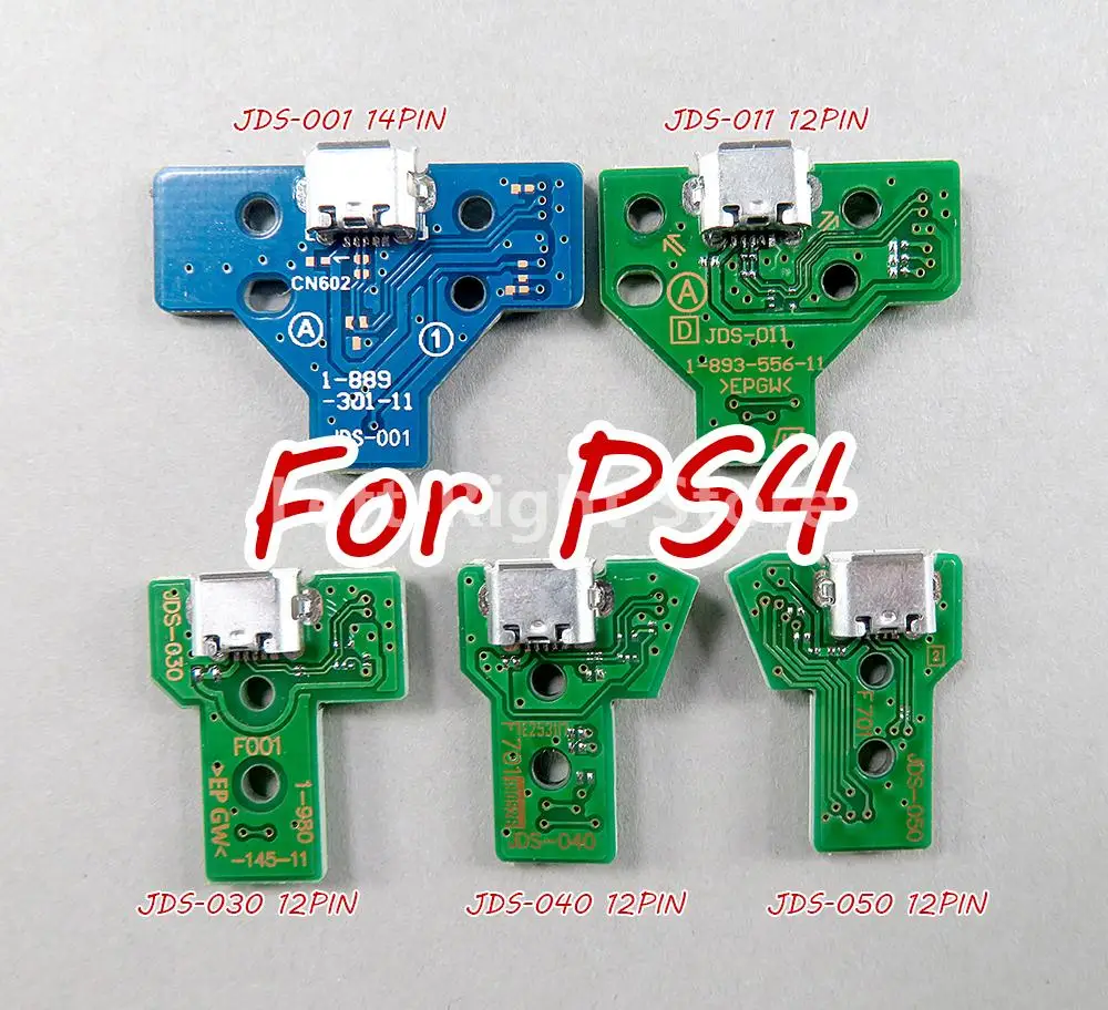 50PCSสำหรับPS4 Pro Slimชาร์จซ็อกเก็ตพอร์ตCircuit Board JDS- 050 001 011 030 040 050พอร์ตชาร์จUSBซ็อกเก็ต