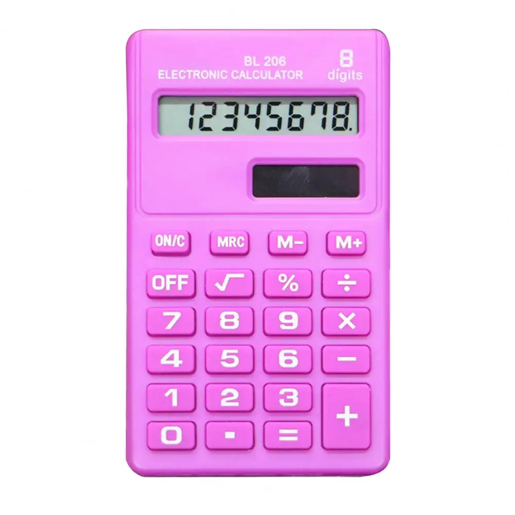 Pocket Size Handheld 8 Digits Portable Electronic Calculator Reliable ABS Pocket Size Handheld Calculator Office Supplies