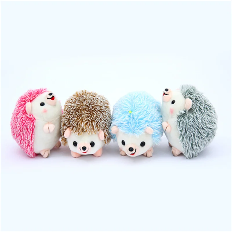 12CM Plush Hedgehog Toys Key Chain Ring Pendant Plush Toy Animal Stuffed Anime Car Fur Gifts for Women Girl Toys Doll